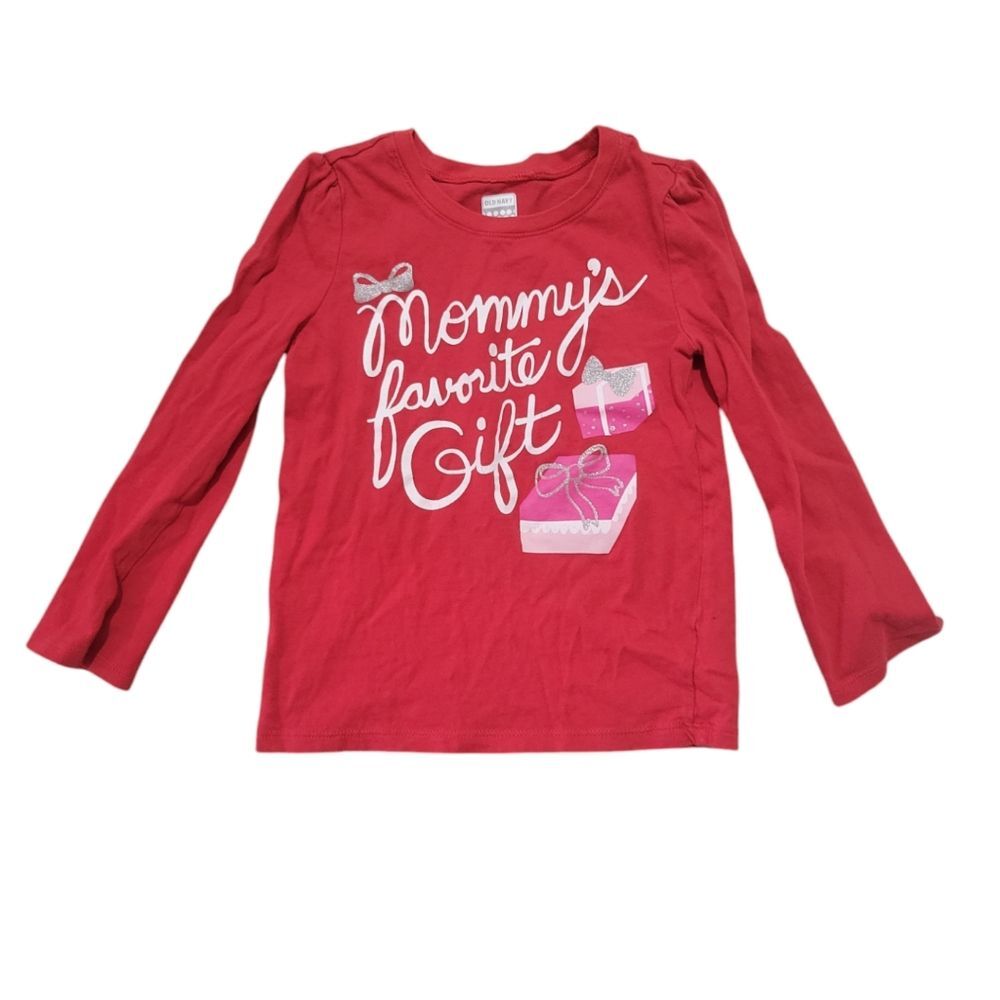 Old Navy Mommy's Favorite Gift Graphic T-Shirt Size 4T Christmas Holiday